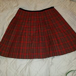 Liz claiborne plaid pleated wrap skirt